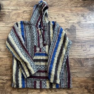 Multi colored poncho